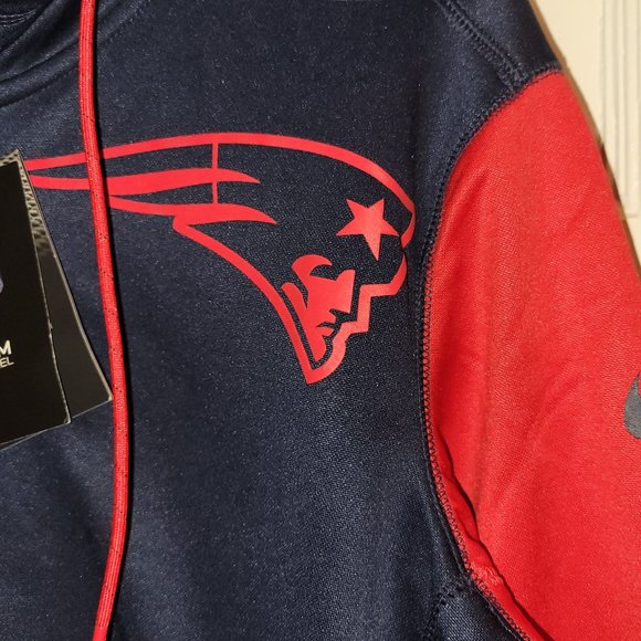 Nike Therma NFL New England Patriots Full Zip Hoodie Mens [Sz M $80-] - Picture 2 of 7